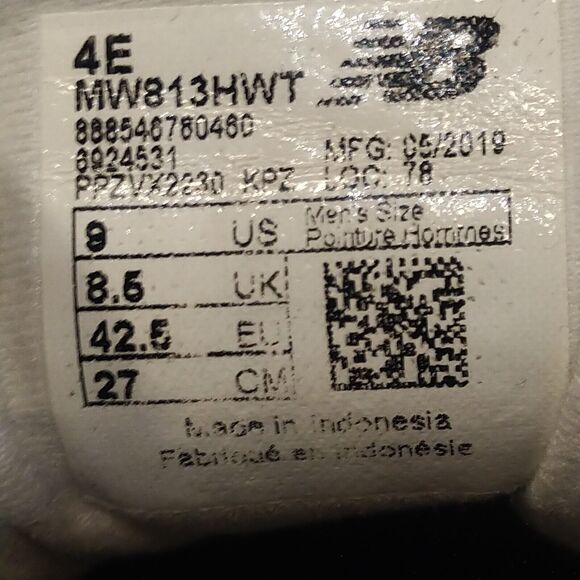 New Balance 813 White Men's Casual Hook and Loop Strap Sneakers MW813HWT Size 9 - Picture 12 of 12